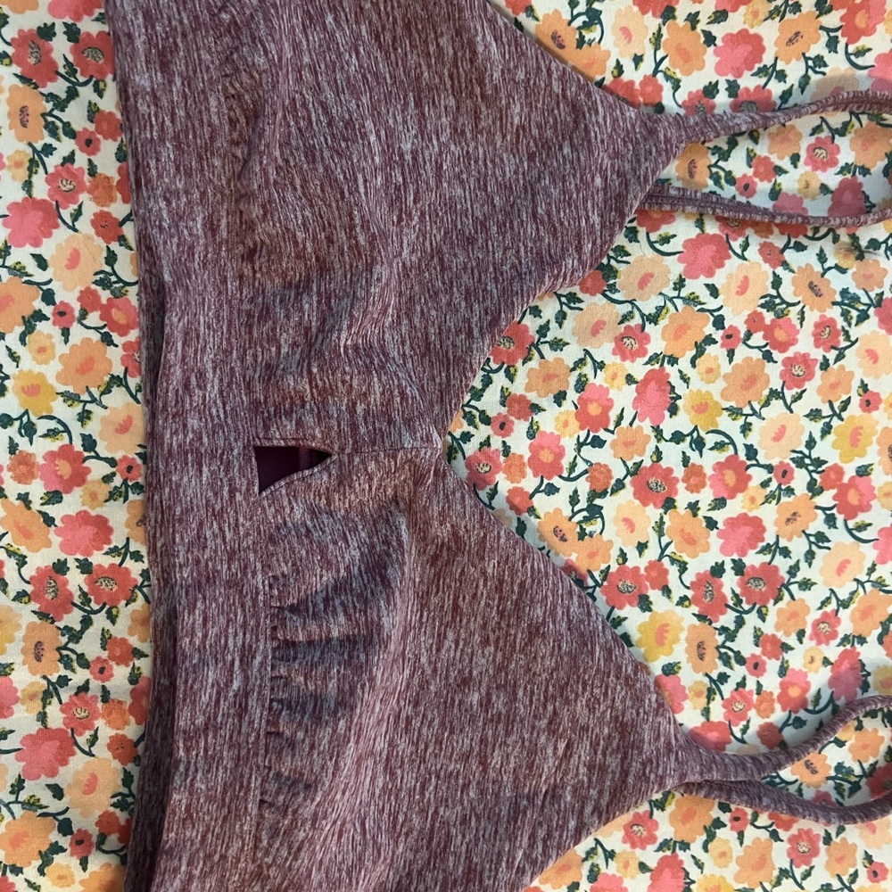 ALO Yoga Alosoft Marled Purple Sports Bra